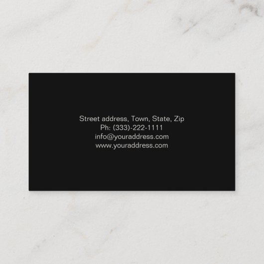 Pianomuziekleraar Zwart Visitekaartje (Achterkant)