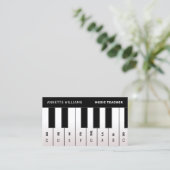 Pianomuzieknoten Visitekaartje (Staand voorkant)