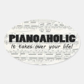 Pianoölic Life Oval Sticker (Voorkant)