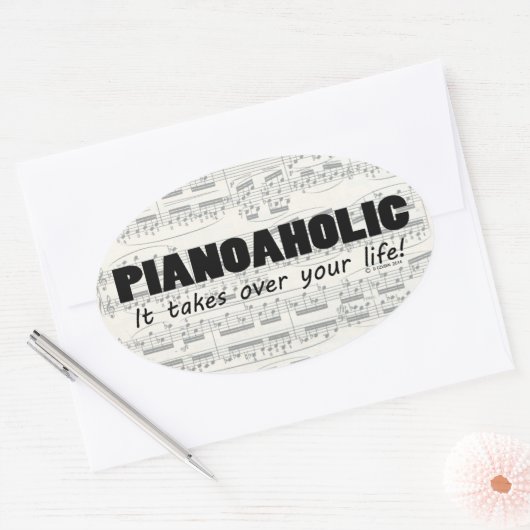 Pianoölic Life Oval Sticker (Envelop)