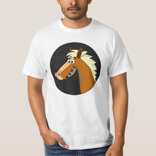 Pianopaarden Mannen waarde TShirt (Voorkant)