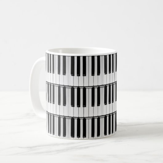 Pianopatroon Koffiemok (Voorkant links)