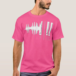 Pianopianistische muziek t-shirt