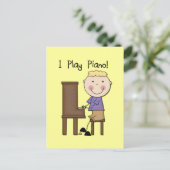 PianoPlayer-overhemden en -cadeaus Briefkaart (Staand voorkant)
