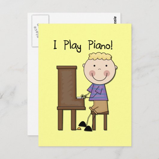 PianoPlayer-overhemden en -cadeaus Briefkaart (Voorkant / Achterkant)