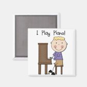 PianoPlayer-overhemden en -cadeaus Magneet (Voorkant / Achterkant)