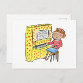 pianopret briefkaart (Voorkant / Achterkant)