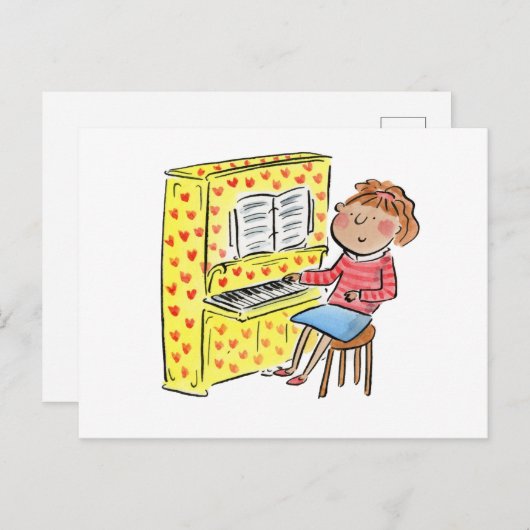 pianopret briefkaart (Voorkant / Achterkant)