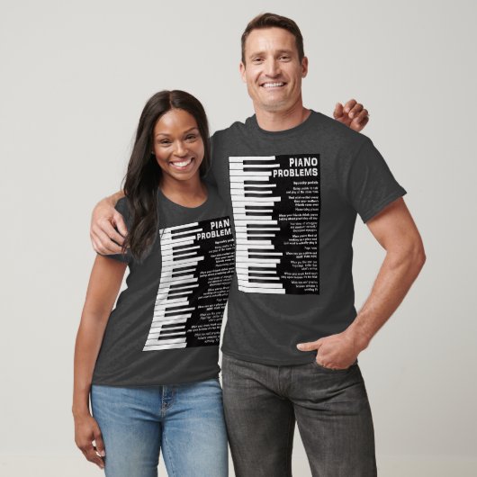 Pianoproblemen Funny Keyboard-Gezegden T-shirt (Unisex)