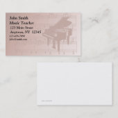 Pianoprofielkaart Visitekaartje (Voorkant / Achterkant)