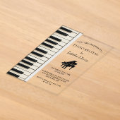 Pianorecital Acryl Uitnodiging (Laagn)