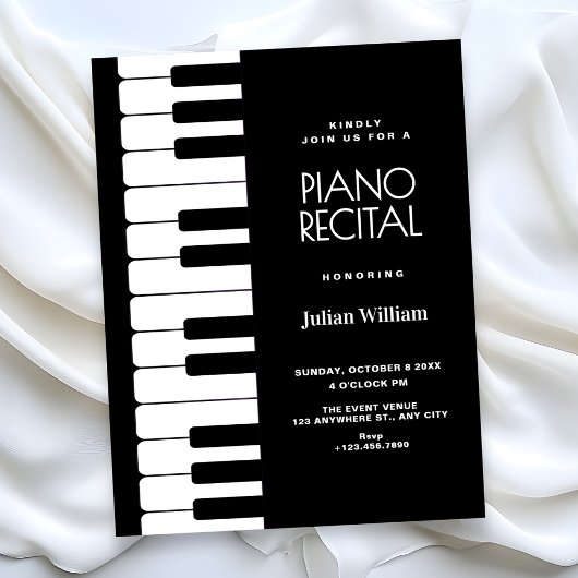 Pianorecital  kaart