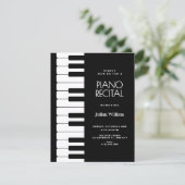 Pianorecital  kaart (Staand voorkant)