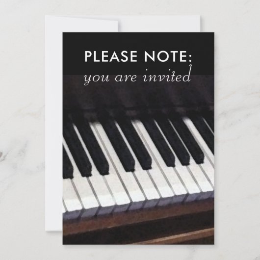 Pianorecital Uitnodigingen (Voorkant)