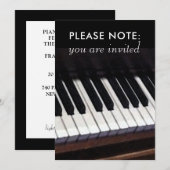 Pianorecital Uitnodigingen (Voorkant / Achterkant)