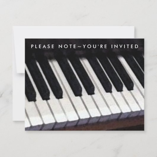 Pianorecital Uitnodigingen (Voorkant)