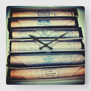 Pianorollen voor Antiek papier Vierkante Klok