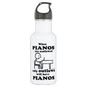 Pianos Verboden Waterfles (Voorkant)