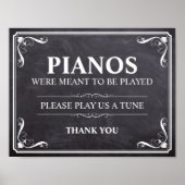 piano's waren bedoeld om geplakt te worden poster (Voorkant)