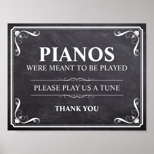 piano's waren bedoeld om geplakt te worden poster (Voorkant)