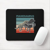 Pianosaurus Dinosaur Retro Grand Piano Player Pian Muismat (Met muis)