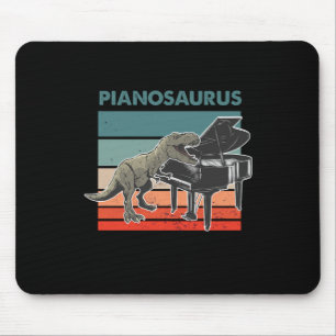Pianosaurus Dinosaur Retro Grand Piano Player Pian Muismat