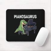 Pianosaurus Grappige Dinosaurus Spelen Piano Kinde Muismat (Met muis)