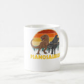 Pianosaurus Pianist Player Piano Koffiemok (Voorkant rechts)