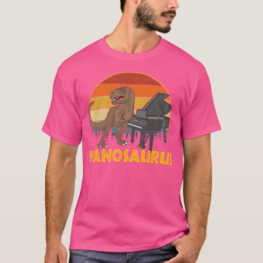 Pianosaurus Pianist Player Piano T-shirt (Voorkant)