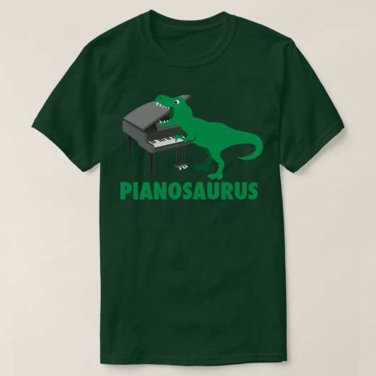 Pianosaurus Piano Art Dinosaur Percussion Music Fu T-shirt (Design voorkant)