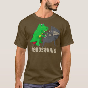 Pianosaurus Piano Art Dinosaur Percussion Music Fu T-shirt