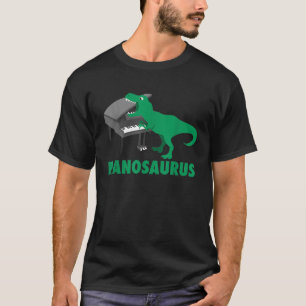 Pianosaurus Piano Dinosaurus Percussie Muziek Grap T-shirt
