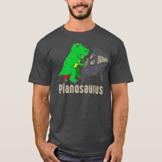 Pianosaurus Piano Dinosaurus Percussie Muziek T-shirt
