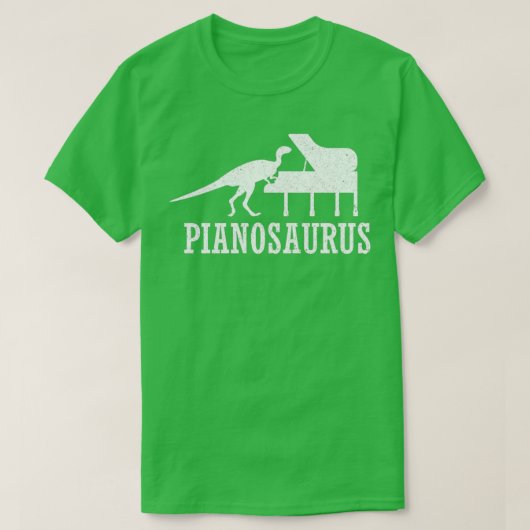 Pianosaurus-toetsenbord T-shirt (Design voorkant)