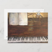 Pianoschilderend briefkaart door Willowcatdesigns (Voorkant / Achterkant)