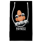 Pianose Funny Piano Nose Pun Dark BG Klein Cadeauzakje (Voorkant)