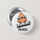 Pianose Funny Piano Nose Pun Ronde Button 5,7 Cm (Voorkant /achterkant)