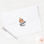 Pianose Funny Piano Nose Pun Ronde Sticker (Envelop)