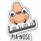 Pianose Funny Piano Nose Pun Sticker (Voorkant)