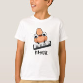 Pianose Funny Piano Nose Pun T-shirt (Voorkant)