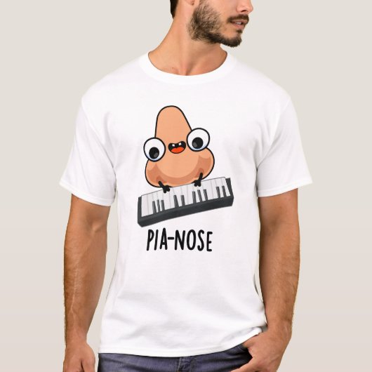 Pianose Funny Piano Nose Pun T-shirt (Voorkant)