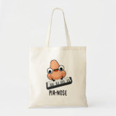 Pianose Funny Piano Nose Pun Tote Bag (Voorkant)