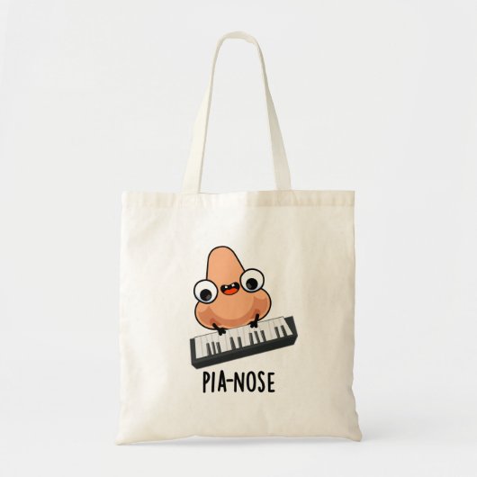 Pianose Funny Piano Nose Pun Tote Bag (Voorkant)