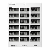 Pianosleutellabels Etiket (Full Sheet)