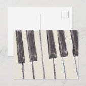 Pianosleutels Briefkaart tekenen (Voorkant / Achterkant)