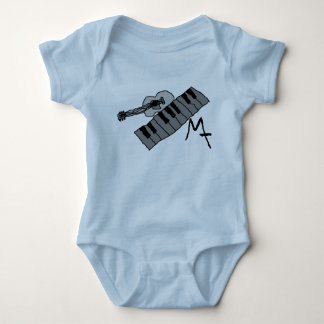 pianosleutels en gitaar baby onsie romper