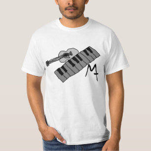 pianosleutels en gitaarwaardent-shirt t-shirt