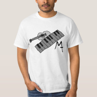 pianosleutels en gitaarwaardent-shirt t-shirt