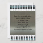 Pianosleutels en Gold Muzieknoten Kaart (Achterkant)