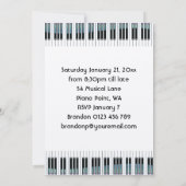 Pianosleutels en Gold Muzieknoten Kaart (Achterkant)